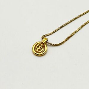 Dior Gold Plated Necklace with "CD" Pendant